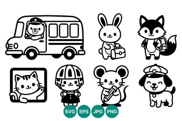Adorable School Bus Embroidery for Kids' Gear