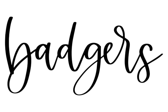 Badgers, School Spirit Design for Embroidery