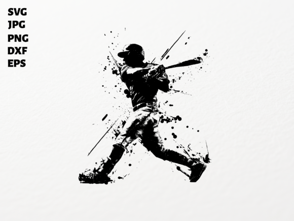 Baseball Batter Swing SVG for Cricut