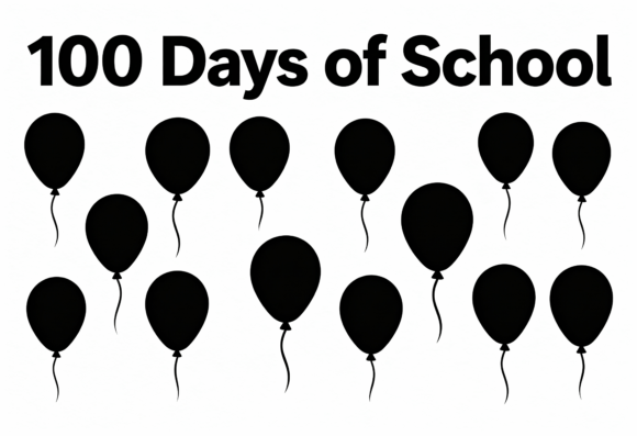 Celebrate Milestones with 100 Days of School Black Balloons