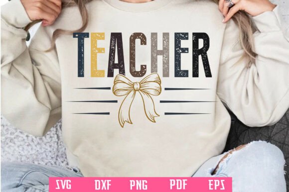 Coquette Teacher PNG: A Charming Embroidery Design