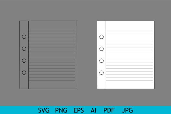 Creative Embroidery with Lined Notebook Paper SVG