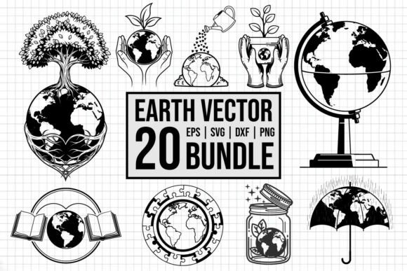 Earth Vector Globe SVG Bundle: A Versatile Design Asset