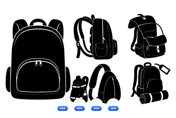 Exploring School Backpack Clipart Pack for Embroidery