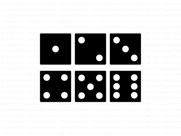 Get Ready to Roll with Dice Set Silhouette Style Svgs