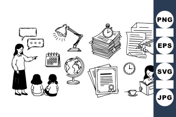 Hand Drawn School Vector Set: A Designer's Review