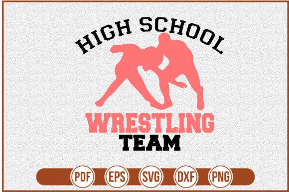 High School Wrestling Team Embroidery Design