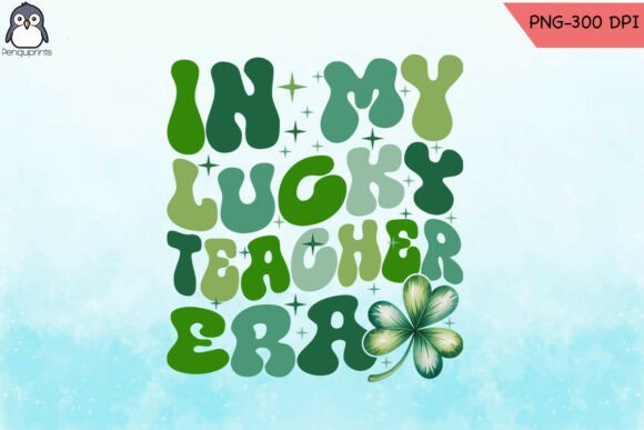 Lucky Teacher Embroidery Design for St. Patrick's