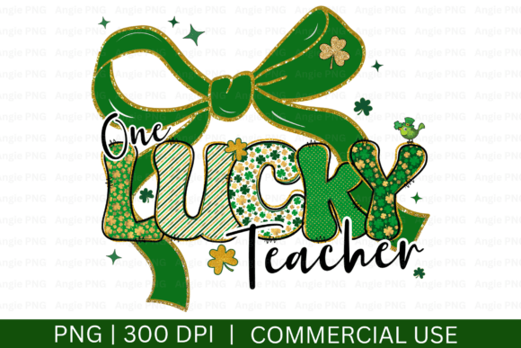 One Lucky Teacher St Patrick's Day PNG