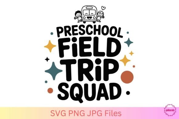 Preschool Field Trip Squad SVG: A Charming Embroidery Design