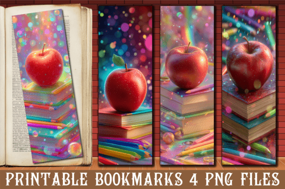 Red Apple School Teacher PNG Bookmark Review