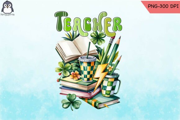 Retro Teacher St Patricks Day PNG Review
