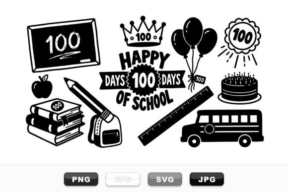 Review: 100 Days of School Clipart Set