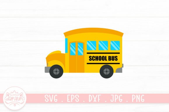 School Bus Clipart for Embroidery Projects